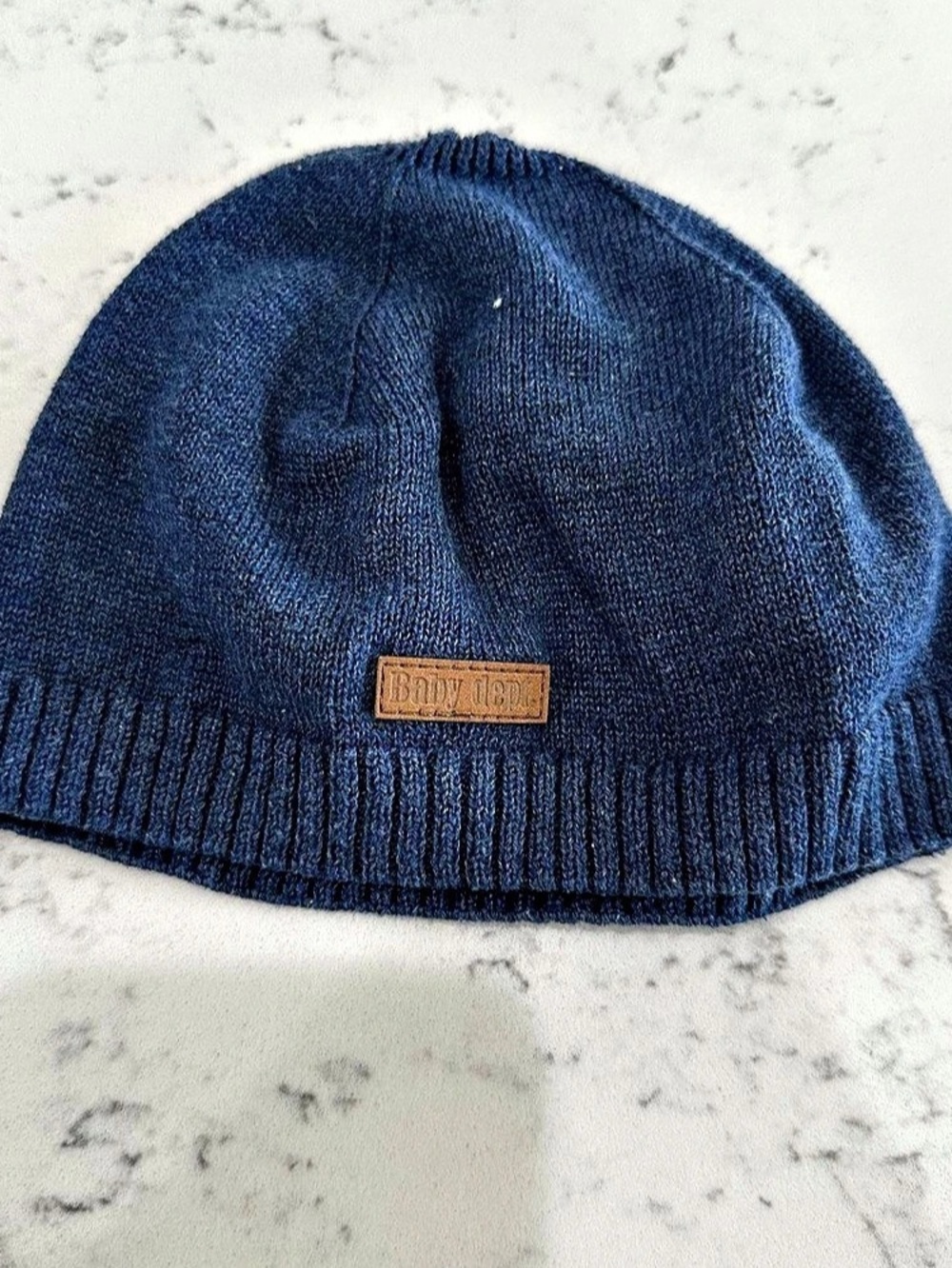 H&M Hat Ribbed Beanie in Blue newborn